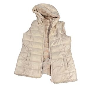 Pink Puffer Vest Reversible with Hood